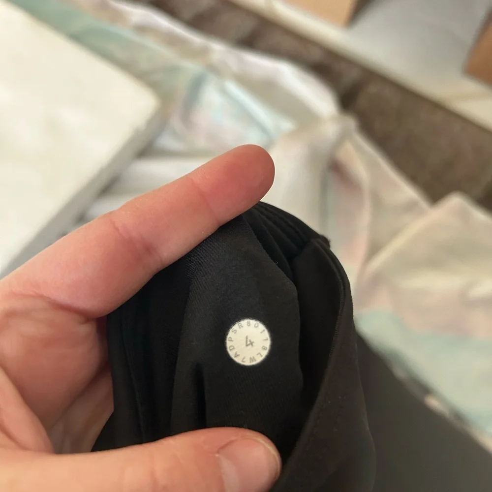 Lululemon train times black shorts mesh detail bike shorts